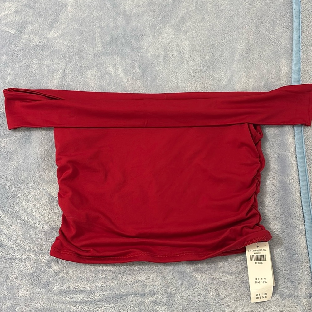 Red off the shoulder top
